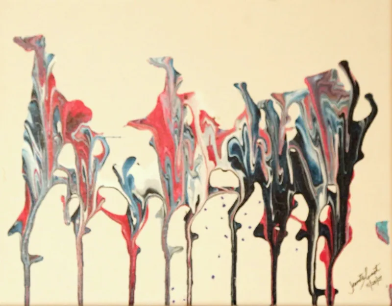 Drip Garden — painting on canvas, by Jeanette Ernst