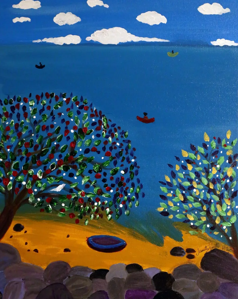 Quiet Bay — painting on canvas, by Jeanette Ernst